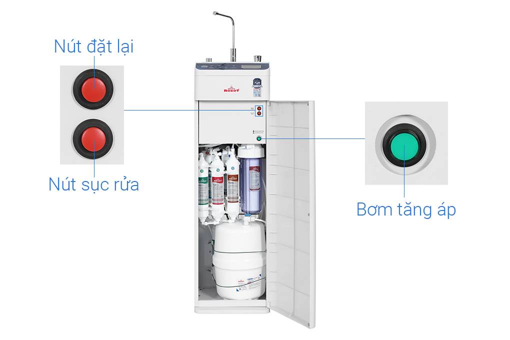 Máy lọc nước RO nóng nguội lạnh Hydrogen ROBOT HydroElite-9X 9 lõi