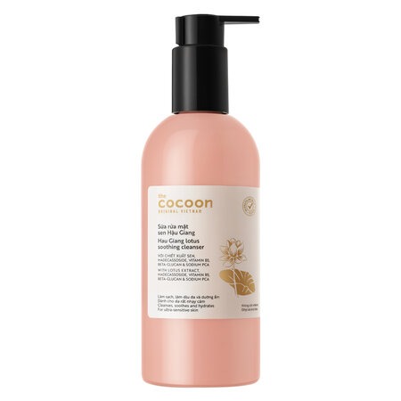 Sữa Rửa Mặt Cocoon Sen Hậu Giang Làm Dịu Da Nhạy Cảm 310ml