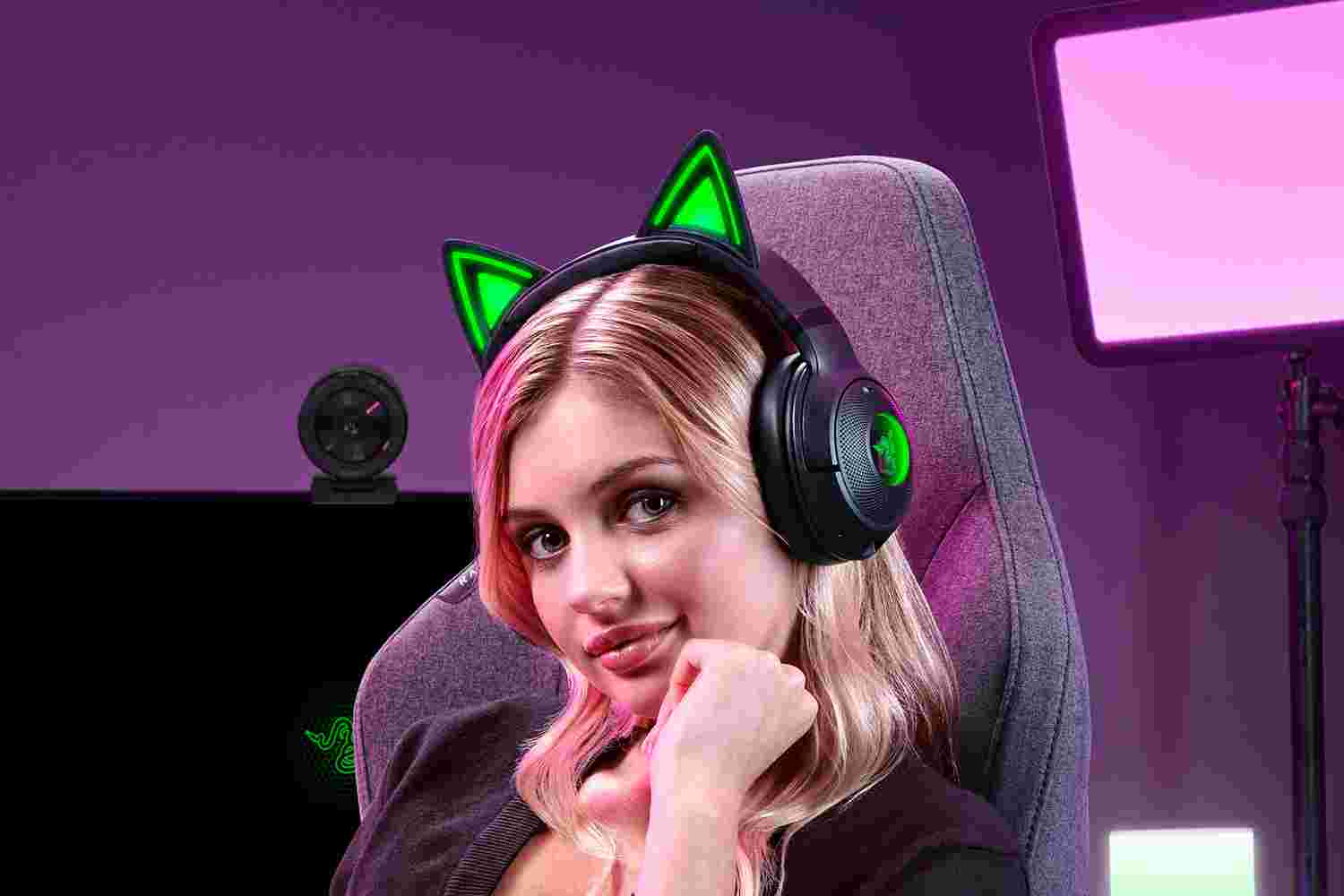 Tai nghe Bluetooth Chụp Tai Gaming Razer Kraken Kitty V2 BT