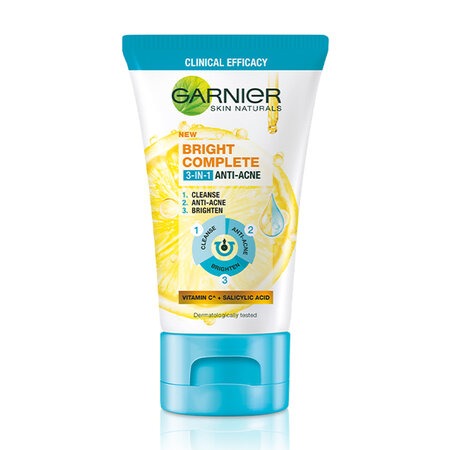 Sữa Rửa Mặt Garnier 3 Trong 1 Giảm Mụn & Sáng Da 50ml (phiên bản cũ)