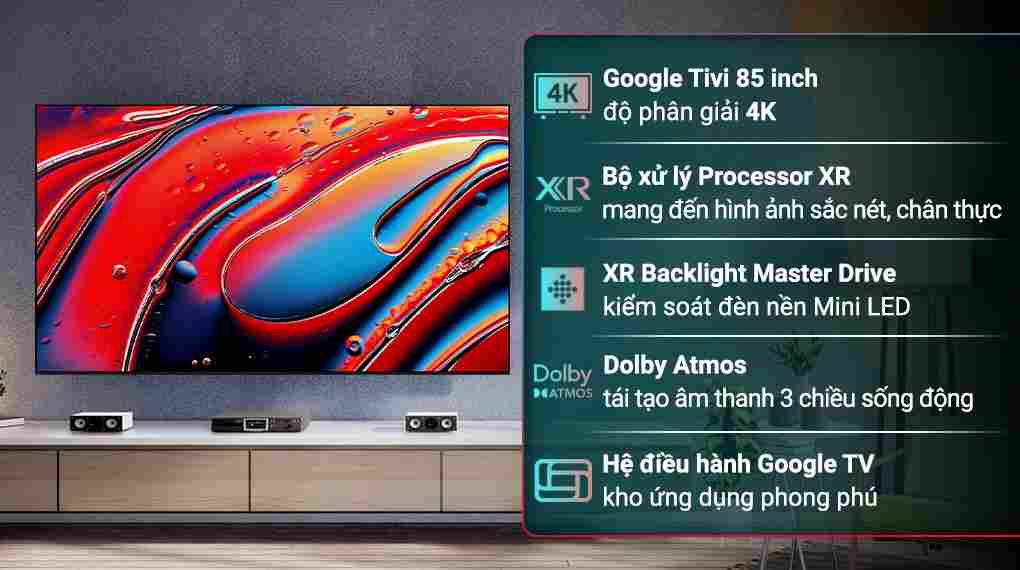 Google Tivi Sony BRAVIA 9 Mini LED 4K 85 inch K-85XR90