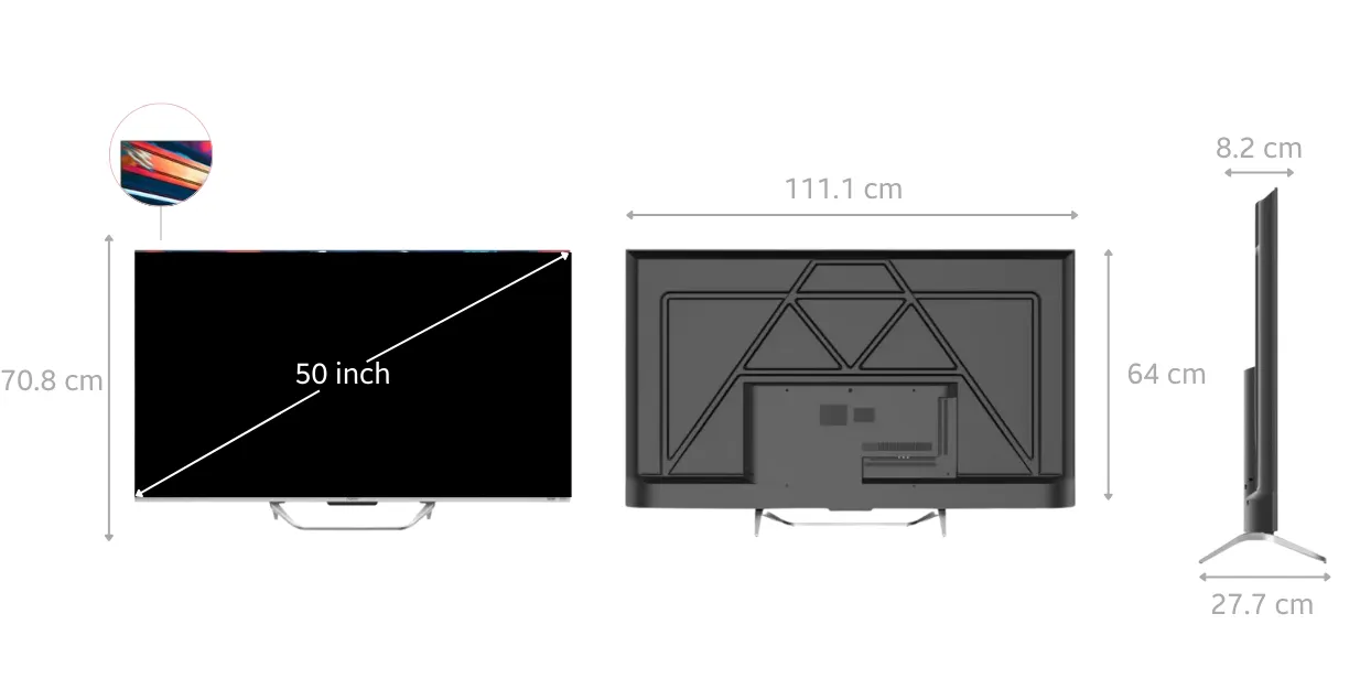 Google Tivi QLED Aqua 4K 50 inch AQT50S800UX