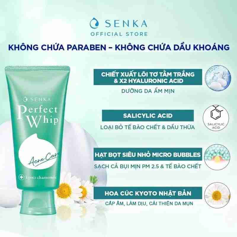 Sữa Rửa Mặt Senka Dành Cho Da Mụn 100g