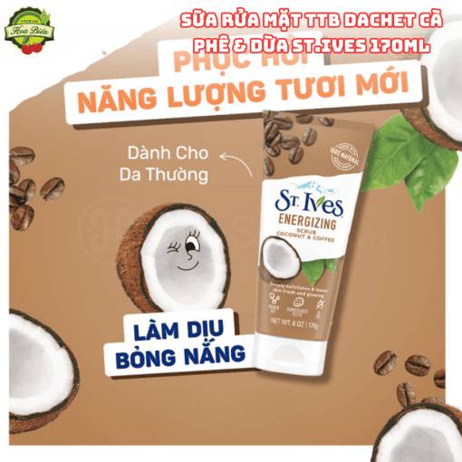 Sữa Rửa Mặt St.Ives Tẩy Tế Bào Chết Cà Phê & Dừa 170g