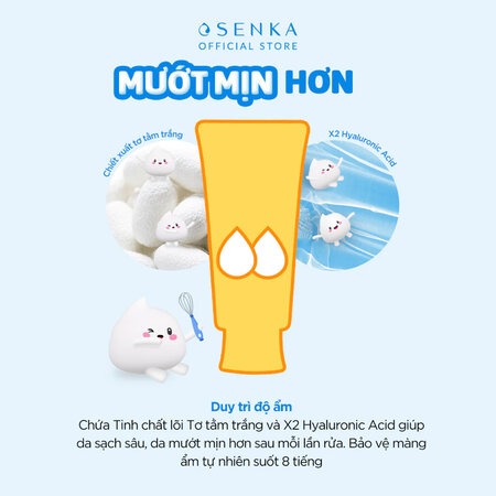 Sữa Rửa Mặt Senka Dưỡng Sáng Mờ Thâm 100g