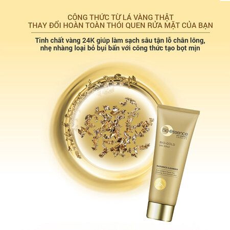 Sữa Rửa Mặt Bio-essence Vàng 24K Ngăn Ngừa Lão Hoá 100g