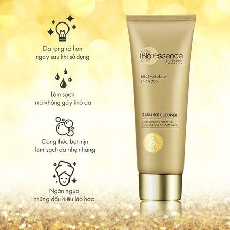 Sữa Rửa Mặt Bio-essence Vàng 24K Ngăn Ngừa Lão Hoá 100g