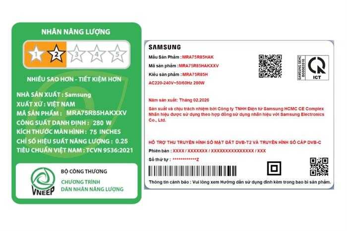 Samsung Smart TV Micro RGB 75 inch MRA75R85HA