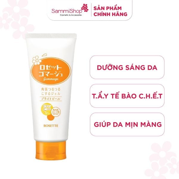 Tẩy Tế Bào Chết Rosette Hỗ Trợ Dưỡng Sáng Da 120g