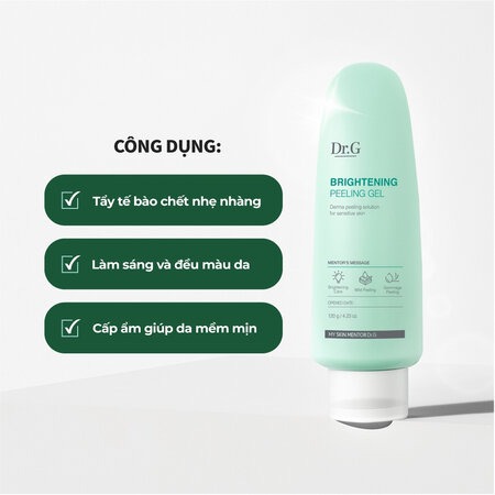 Tẩy Da Chết Dr.G Dịu Nhẹ Hỗ Trợ Dưỡng Sáng Da Mờ Thâm 120g