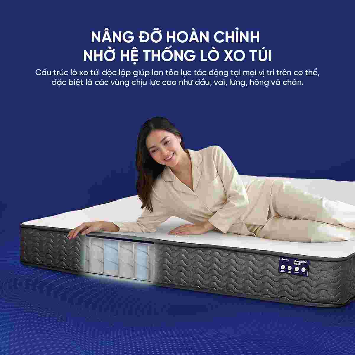Nệm lò xo Amando Goodnight Magic 20cm