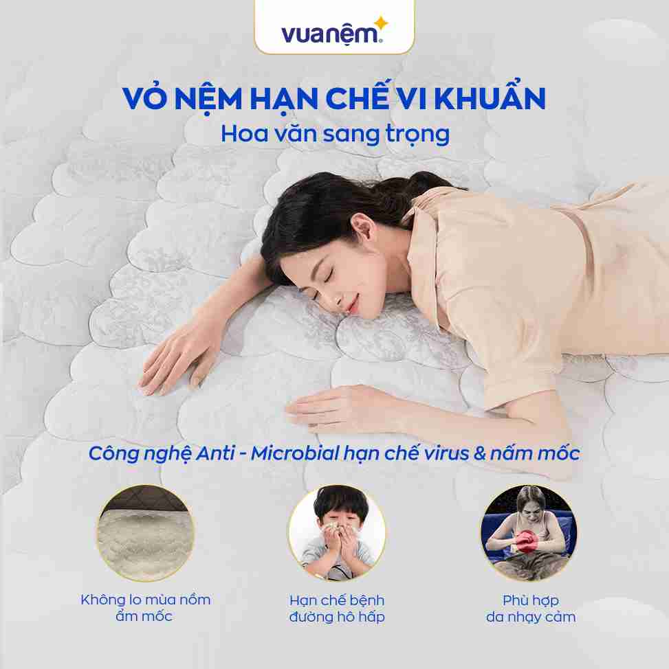 Nệm lò xo Amando Elite Original túi độc lập tiêu chuẩn khách sạn 5 sao dày 23cm