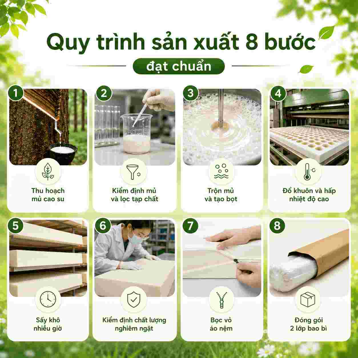 Nệm cao su thiên nhiên Gummi Classic thế hệ mới dày 5cm