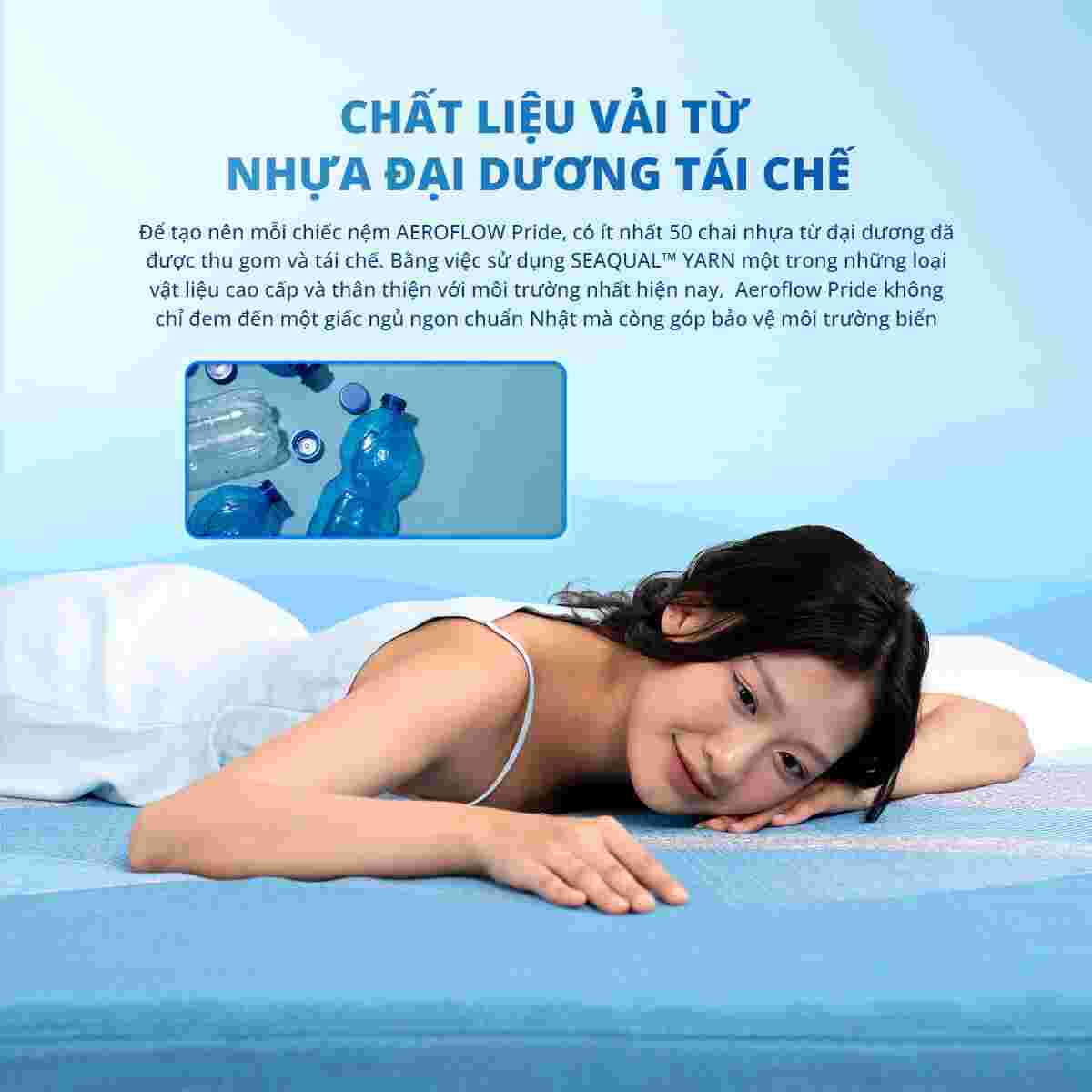 Nệm foam Aeroflow Pride Nhật Bản bảo vệ cột sống