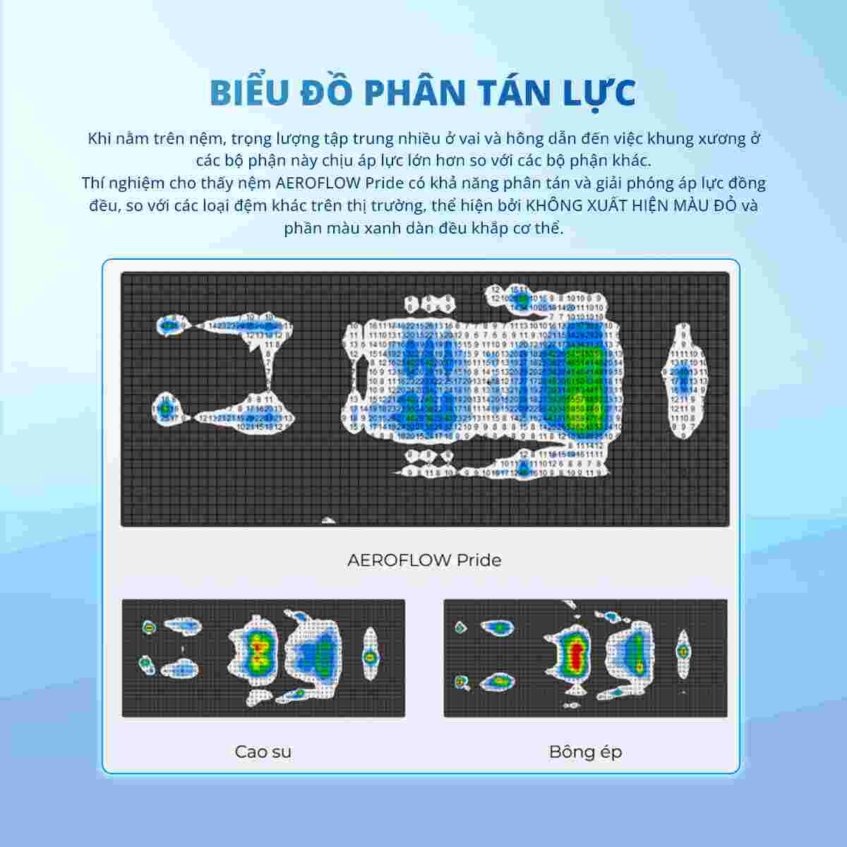 Nệm foam Aeroflow Pride Nhật Bản bảo vệ cột sống