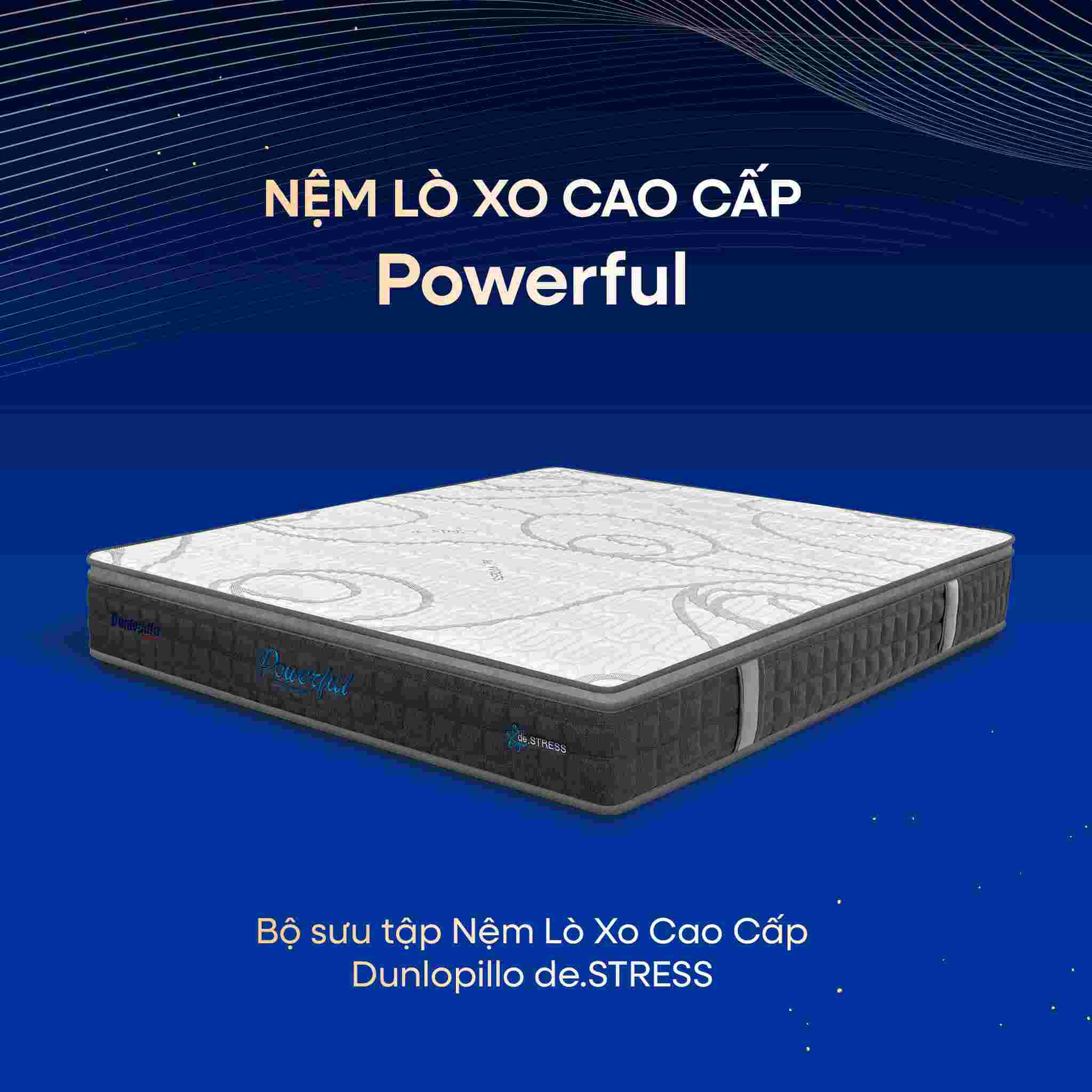 Nệm lò xo Dunlopillo de.Stress Powerful 26cm