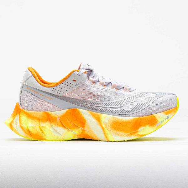 Giày Chạy Bộ Nữ Saucony Endorphin Pro 4 Trắng Xám / Đế Cam Vàng