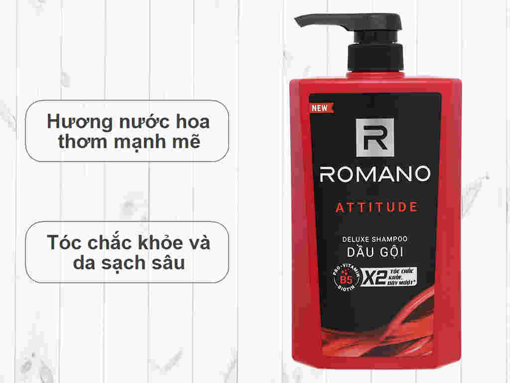 Dầu Gội Romano Hương Nước Hoa Attitude 650g