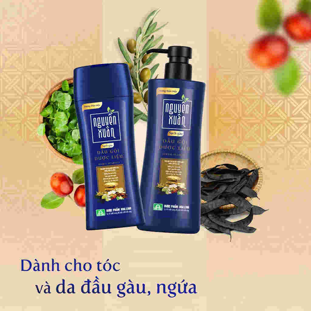 Dầu Gội Dược Liệu Nguyên Xuân Sạch Gàu 350ml