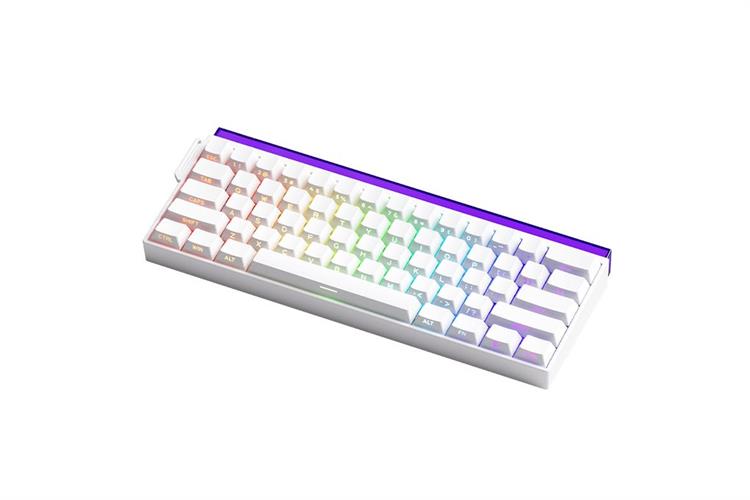 Bàn Phím Cơ Bluetooth Veekos Shine60 SP White Akko Flash Magnetic Switch