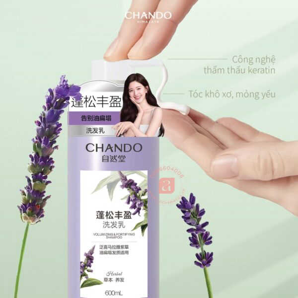 Dầu Gội Chando Làm Phồng, Nuôi Dưỡng Tóc Chắc Khỏe 600ml