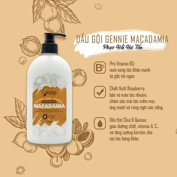 Dầu Gội Gennie Macadamia Phục Hồi Hư Tổn 400ml