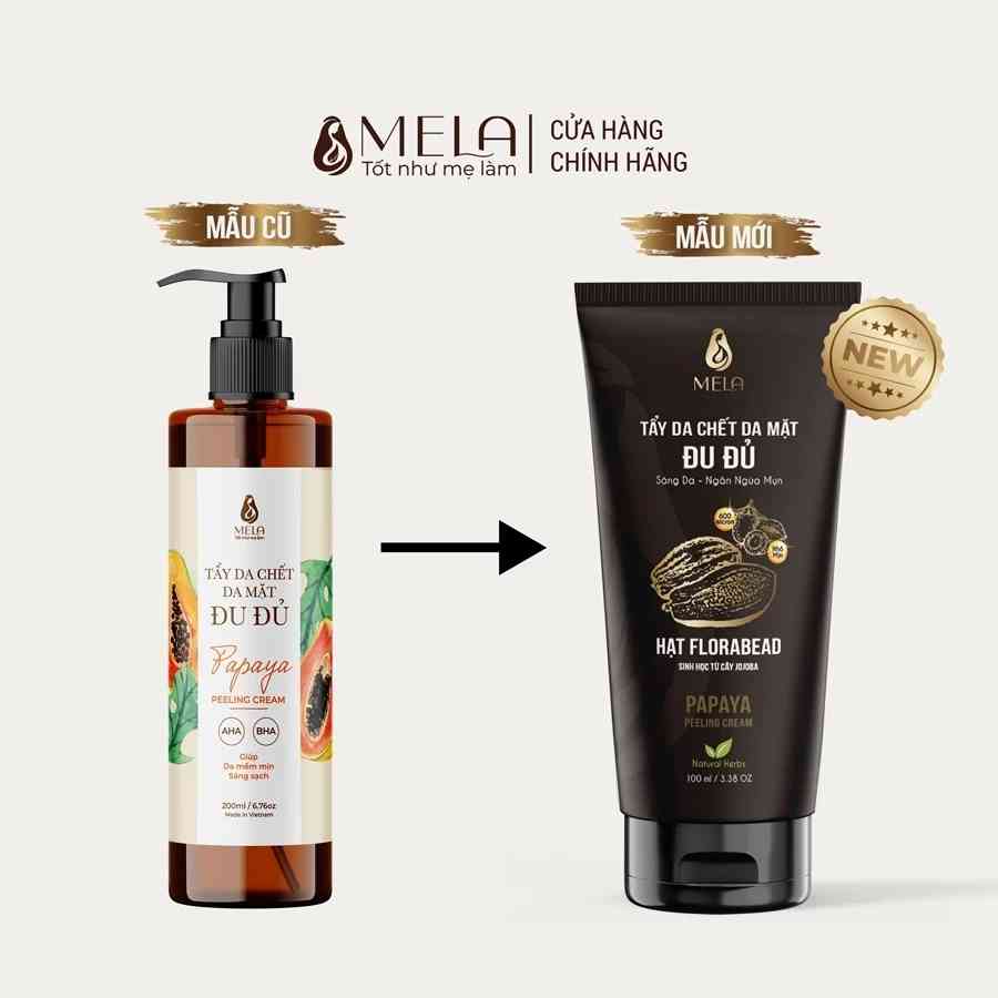 Tẩy Tế Bào Chết Da Mặt Mela Chiết Xuất Đu Đủ 100ml