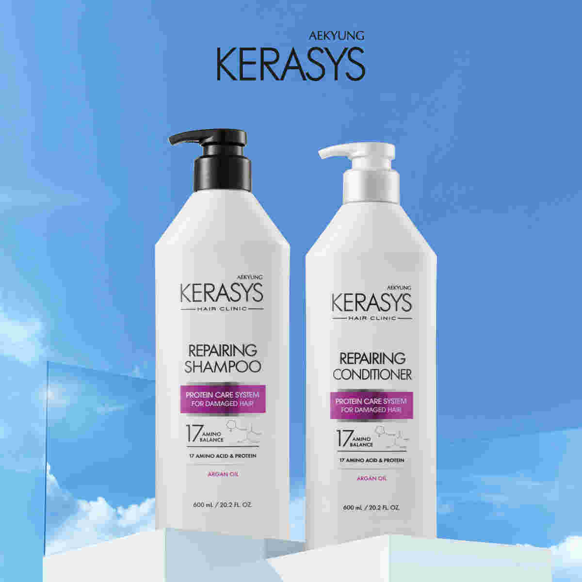 Dầu Xả KeraSys Phục Hồi Độ Bóng Cho Tóc Hư Tổn 600ml