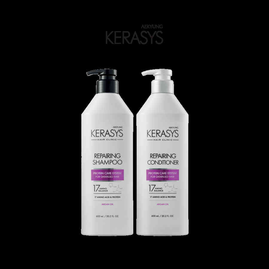 Dầu Xả KeraSys Phục Hồi Độ Bóng Cho Tóc Hư Tổn 600ml
