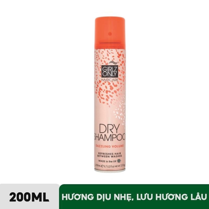Dầu Gội Khô Girlz Only Tóc Bồng Bềnh Tức Thì 200ml