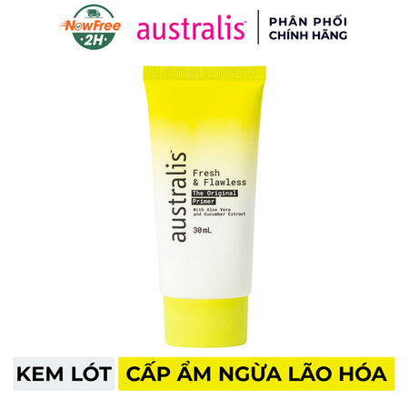 Kem Lót Australis Dưỡng Ẩm, Ngăn Ngừa Lão Hóa Da (Fresh & Flawless The Original Primer) Kem Lót Australis Fresh & Flawless The Original Primer Dưỡng Ẩm, Ngừa Lão Hóa Cho Mọi Loại Da 30ml