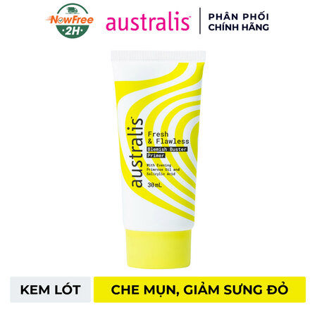 Kem Lót Australis Dưỡng Ẩm, Ngăn Ngừa Lão Hóa Da (Fresh & Flawless The Original Primer) Kem Lót Australis Fresh & Flawless The Original Primer Dưỡng Ẩm, Ngừa Lão Hóa Cho Mọi Loại Da 30ml