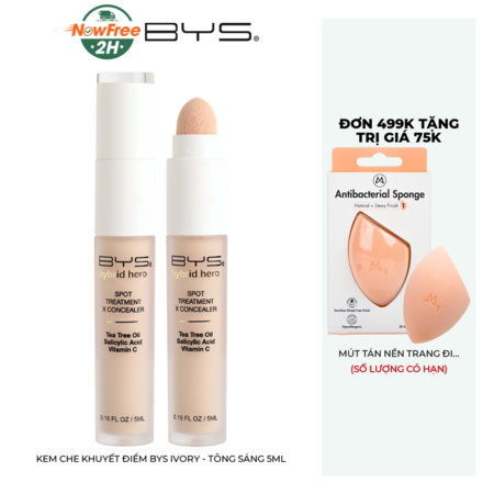Kem Che Khuyết Điểm BYS Ivory (Hybrid Hero Spot Treatment x Concealer) Ivory