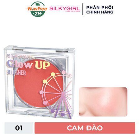 Má Hồng Kem Silkygirl Căng Bóng Tự Nhiên (Glow Up Blusher) 01