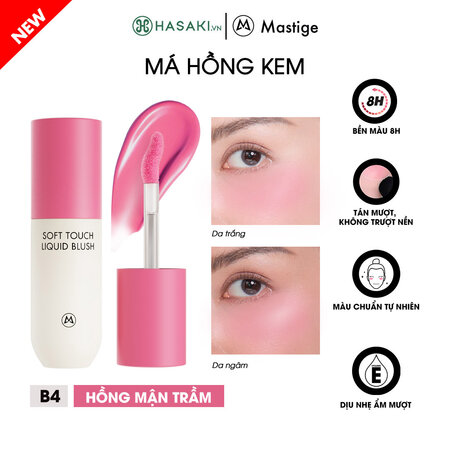 Má Hồng Kem Mastige Bền Màu Dễ Tán (Soft Touch Liquid Blush) B3