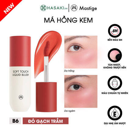 Má Hồng Kem Mastige Bền Màu Dễ Tán (Soft Touch Liquid Blush) B3