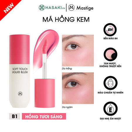 Má Hồng Kem Mastige Bền Màu Dễ Tán (Soft Touch Liquid Blush) B3