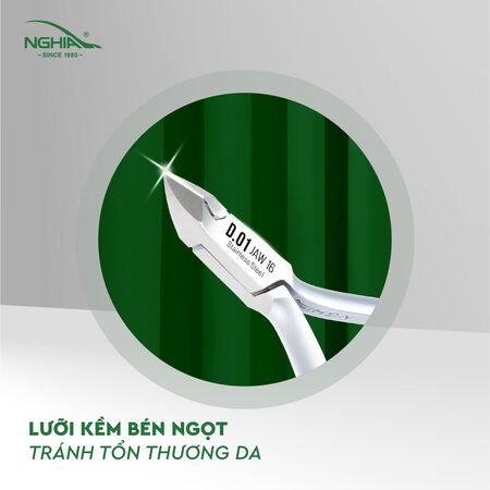 Kềm Cắt Da Kềm Nghĩa Thép Không Gỉ D.01 (Mũi 14) Mũi 14