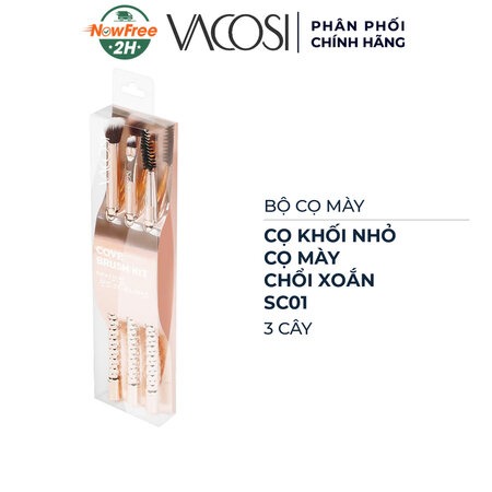 Bộ 4 Cọ Trang Điểm & 1 Bông Phấn Vacosi (Fury The Flawless Face Brush Kit ) SC02