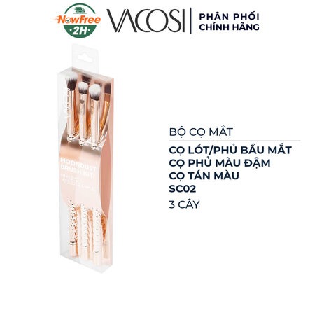 Bộ 4 Cọ Trang Điểm & 1 Bông Phấn Vacosi (Fury The Flawless Face Brush Kit ) SC02
