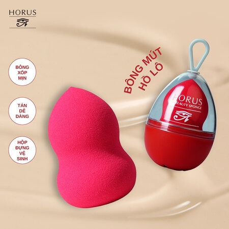 Mút Trang Điểm Horus 3D Beauty Sponge Vát Chéo (3D Beauty Sponge) Đen