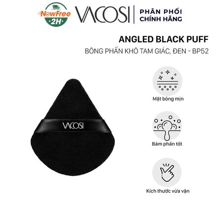 Bông Phấn Khô Vacosi Tam Giác (Angled Black Puff) 1 Cái