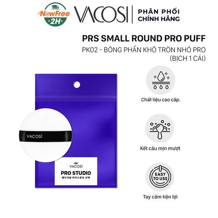 Bông Phấn Khô Vacosi Tròn Nhỏ (Pro Studio Small Round Pro Puff) 1 cái