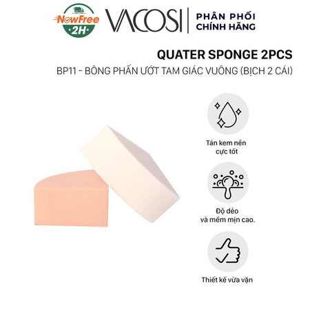 Bông Phấn Ướt Vacosi Tam Giác Vuông BP11