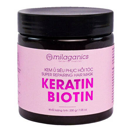 Kem Ủ Tóc Milaganics Keratin & Biotin Phục Hồi Hư Tổn (Super Repairing Hair Mask Keratin Biotin)