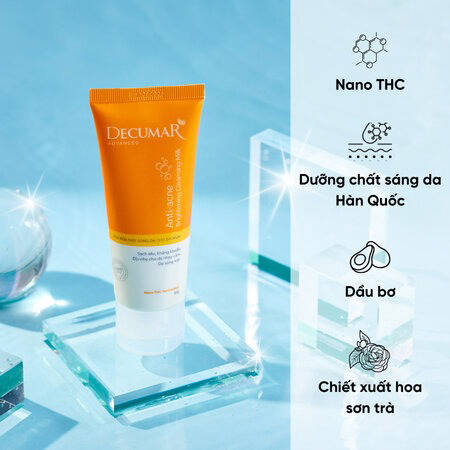 Sữa Rửa Mặt Decumar Sạch Sâu Dịu Nhẹ, Sáng Da Ngừa Mụn (Anti-Acne Brightening Cleansing Milk)