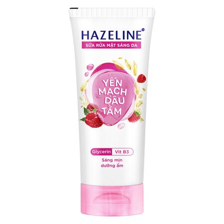 Sữa Rửa Mặt Hazeline Dưỡng Ẩm Sáng Da Yến Mạch & Dâu Tằm 100g