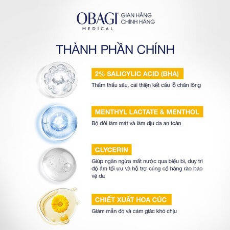 Sữa Rửa Mặt Obagi 2% BHA Sạch Sâu, Tẩy Tế Bào Chết Clenziderm MD Daily Lightweight Foaming Blemish Cleanser( 118ml