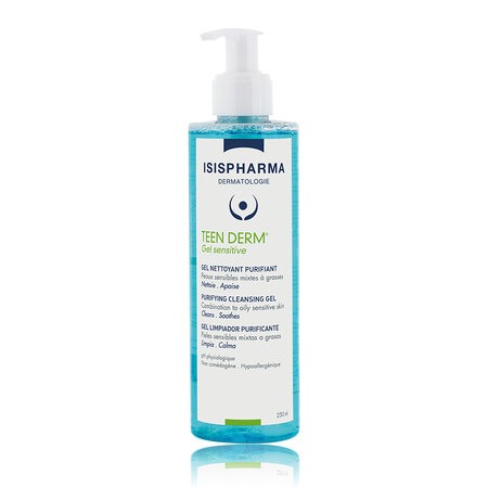 Gel Rửa Mặt Isis Pharma Giảm Nhờn Mụn Cho Da Nhạy Cảm (Teen Derm Gel Sensitive) 250ml