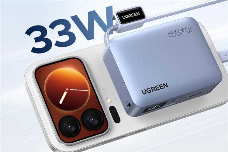 Pin sạc dự phòng 10000mAh Type C PD QC 3.0 33W Ugreen PB584 kèm Cáp Type C